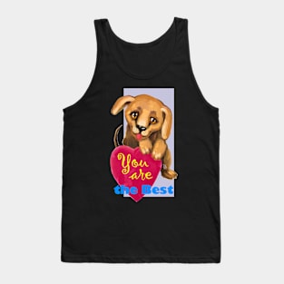 Cute dog. Baby pets. Puppy friendship love. Tank Top